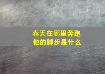 春天在哪里奔跑 他的脚步是什么